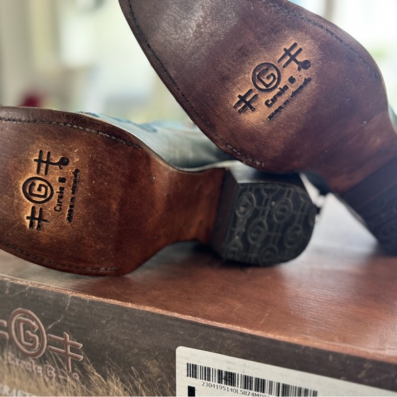 Circle G Blue Embroidered Western Boots - Picture 2 of 6